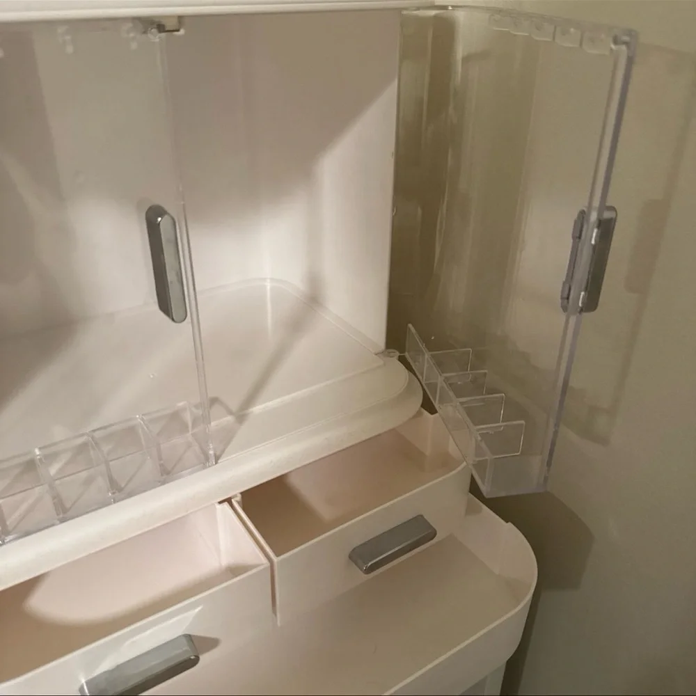 White Storage Organizer with Drawers